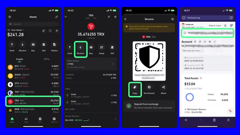 آن استیک کردن در trust wallet