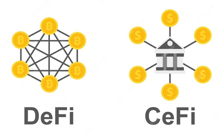 مقایسه DeFi و CeFi
