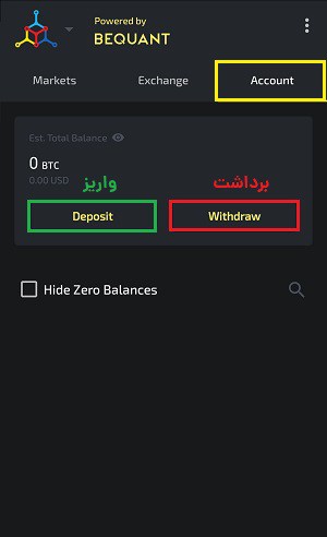 اکانت در مایسلیوم