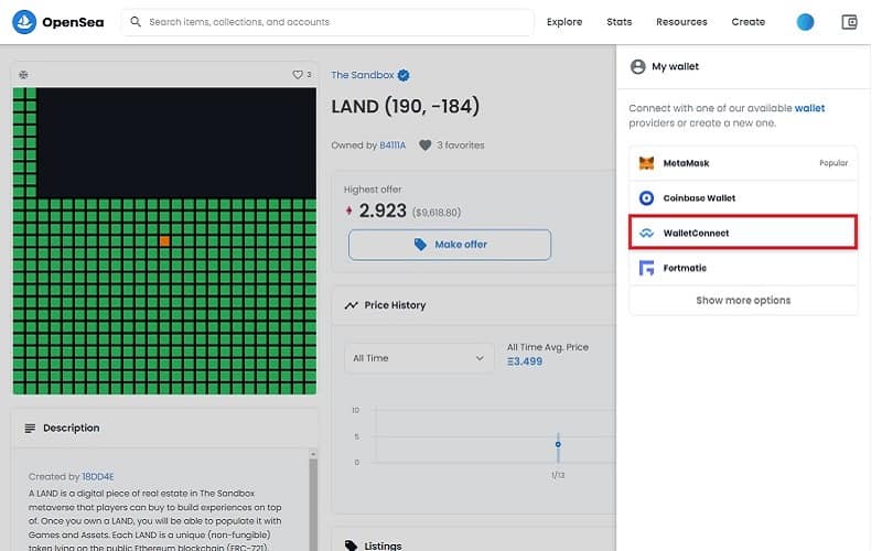 اتصال کیف پول در سند باکس