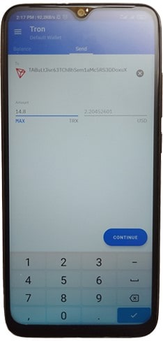 نحوه ارسال ارز در کیف پول کوینومی