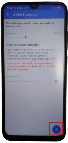 تعیین سطح امنیتی در کیف پول کوینومی