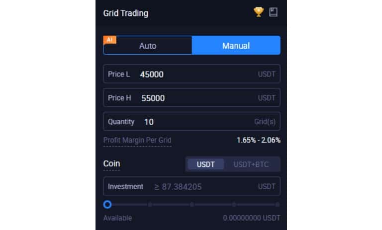 ربات Grid Trading huobi