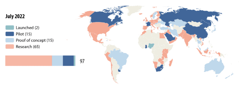 وضعیت کشورهای مختلف در قبال ارز دیجیتال ملی