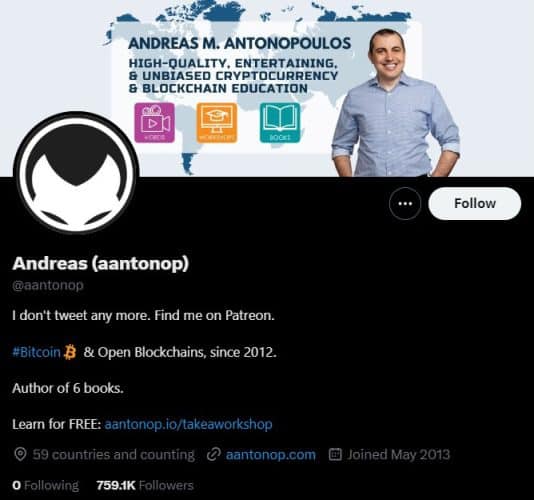 آندریاس آنتونوپولوس در توییتر