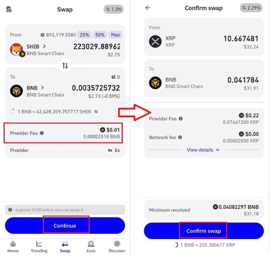 آموزش سواپ در تراست والت