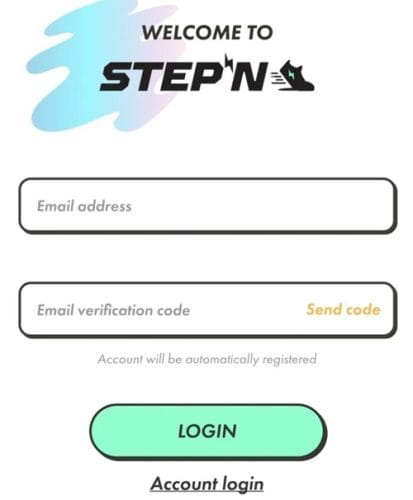 ایجاد حساب کاربری در stepn