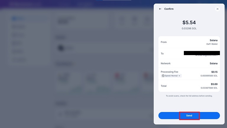 مراحل برداشت از blockchain.com