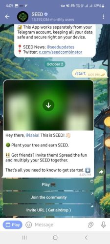 صفحه شروع بازی seed