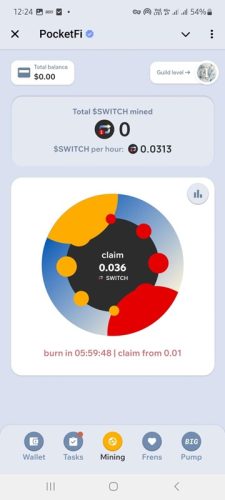 صفحه Mining پاکت فای