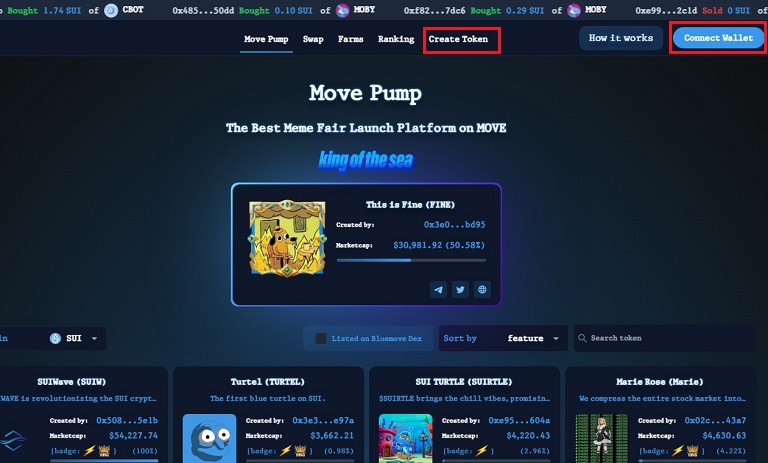 ساخت میم کوین در پلتفرم Movepump
