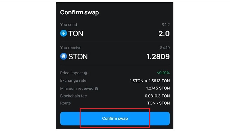 سواپ در STON.FI