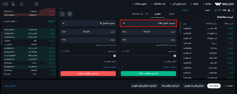 انتخاب نسبت اعتبار در معاملات تعهدی والکس