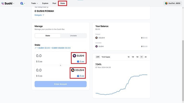 استیکینگ در سوشی سواپ