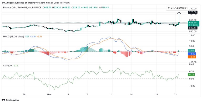 چارت قیمت BNB