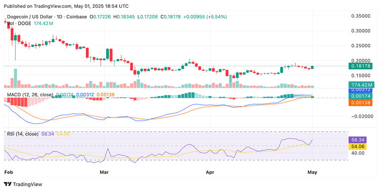 چارت قیمت DOGE