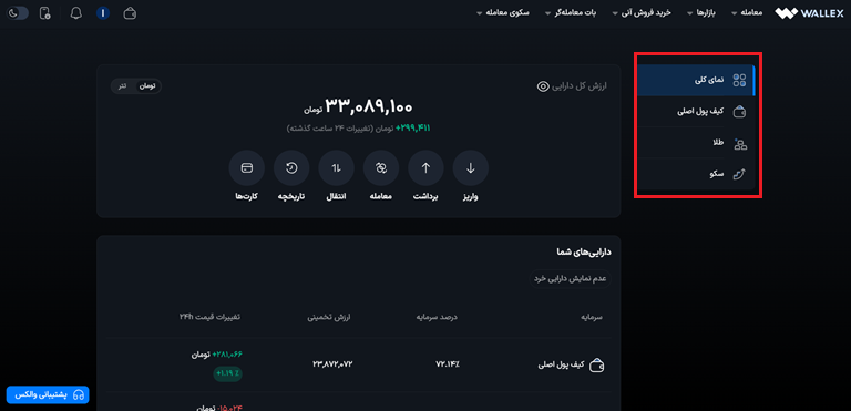 راهنمای کیف پول والکس