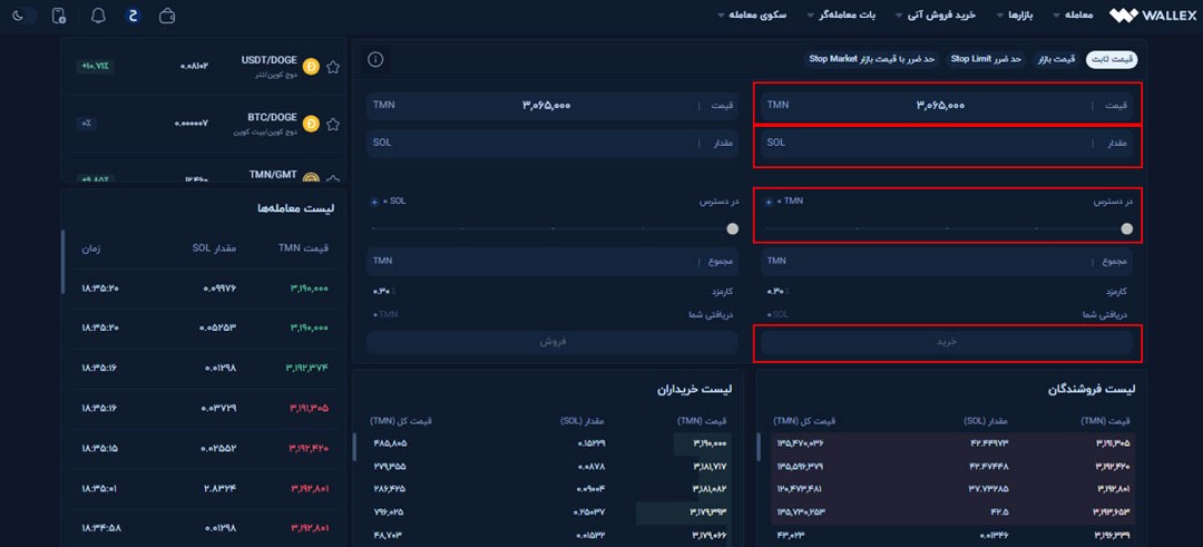 اطلاعات مورد نیاز برای خرید سولانا