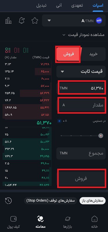 اطلاعات مورد نیاز برای فروش Vaulta