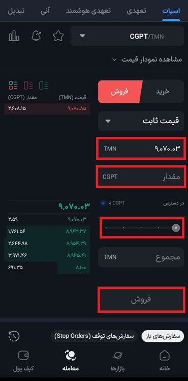 فروش cgpt در بازار اسپات